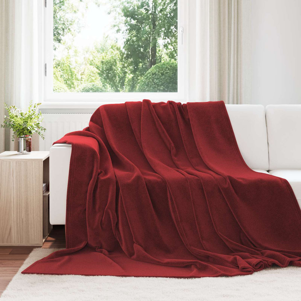 Vidaxl kleden 6 pcs bordeaux rood 240 x 270 cm fleece