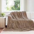 Vidaxl gooi deken kameel 240 x 220 cm fleece