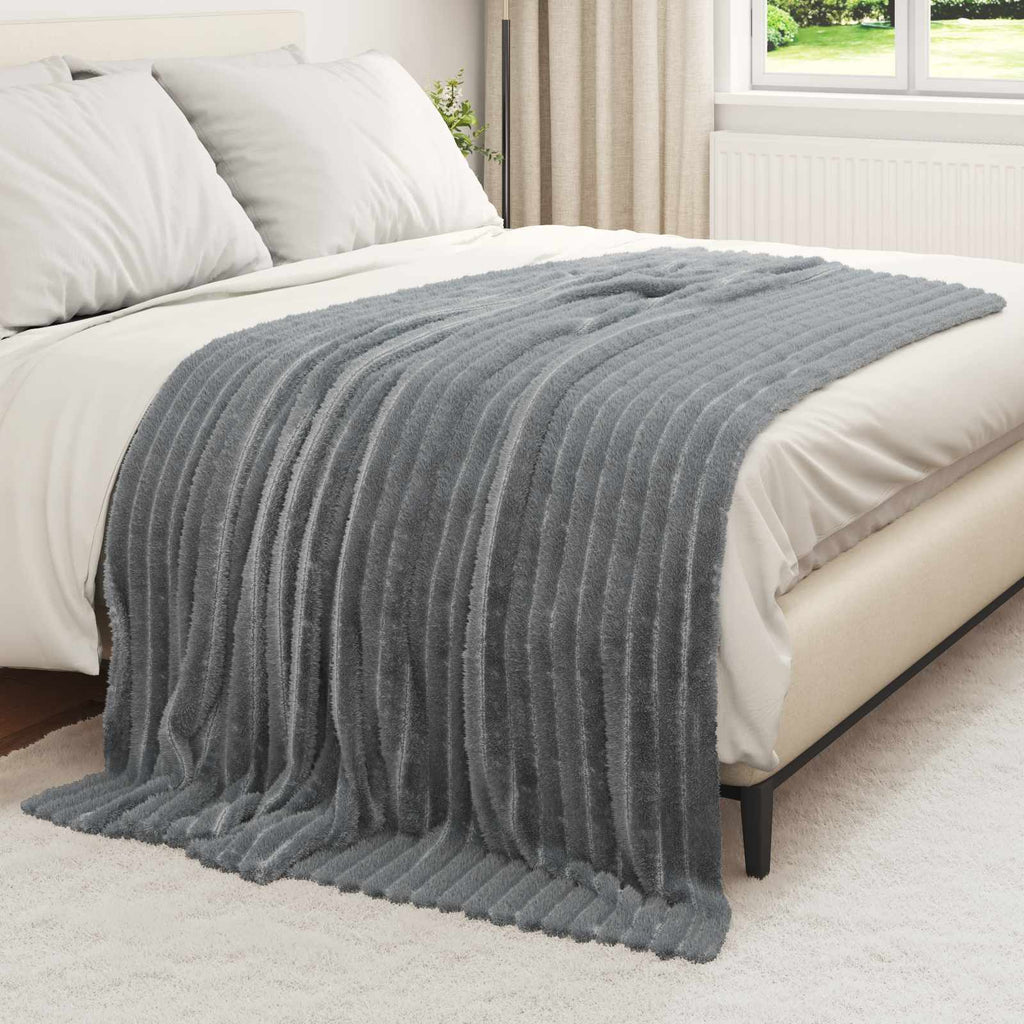 Vidaxl plaid donkergrijs 200 x 150 cm 0,8 kg fleece