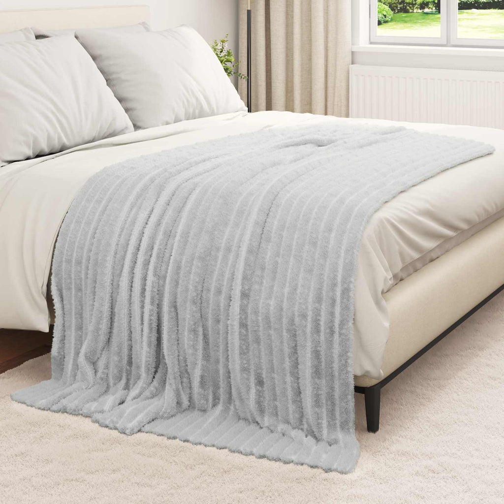 Vidaxl plaid grijs 200 x 150 cm 0.8 kg fleece