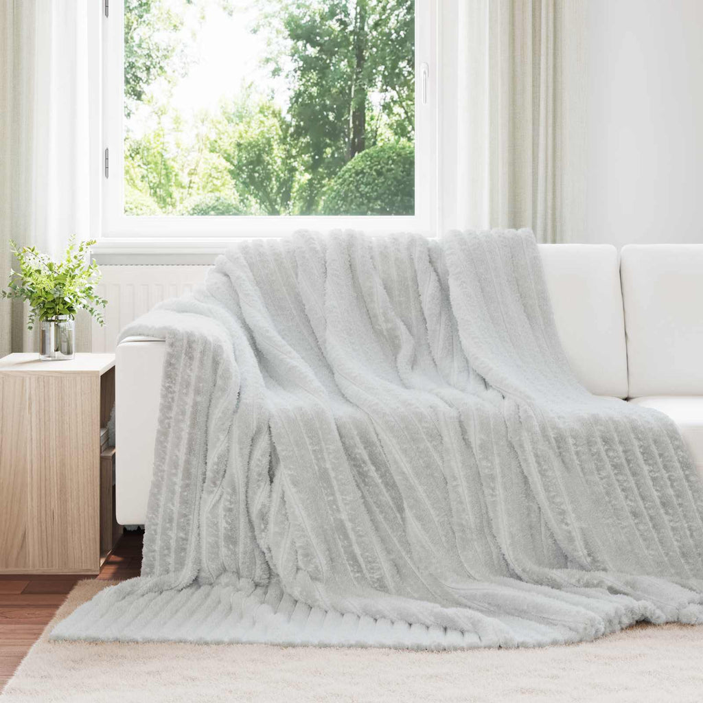 Vidaxl gooi deken grijs 270 x 240 cm fleece