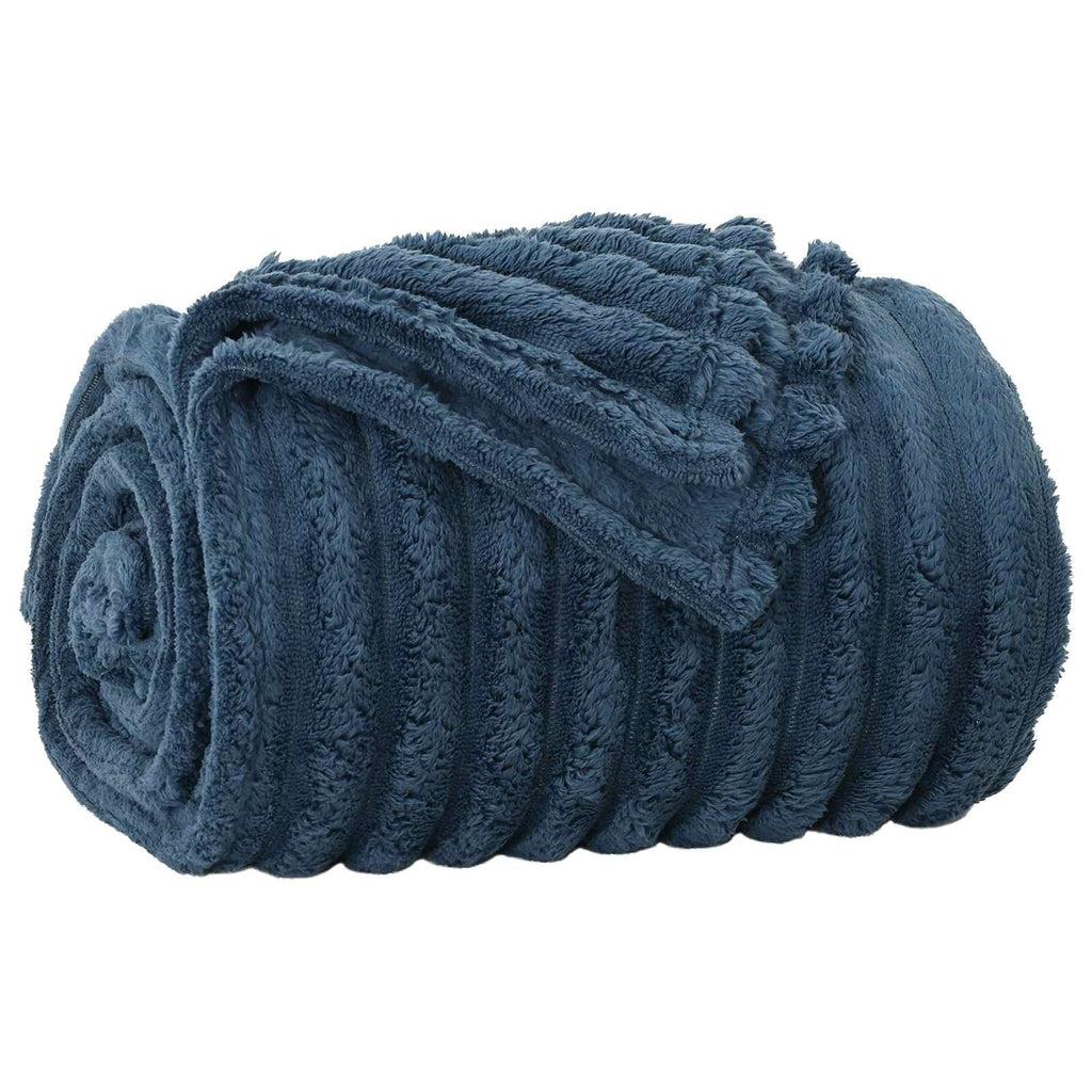 Vidaxl gooi deken marineblauw 150 x 130 cm fleece