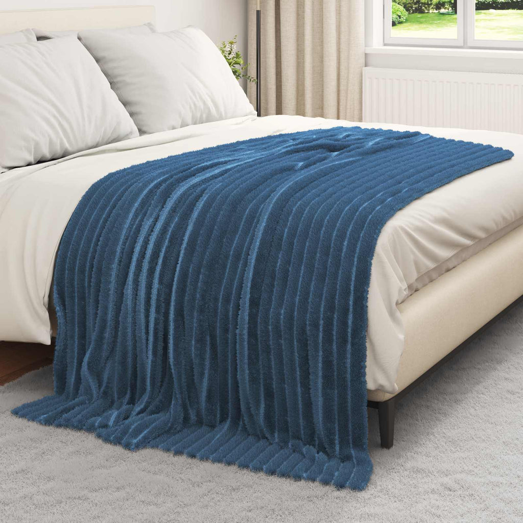 Vidaxl plaid marineblauw 200 x 150 cm 0.8 kg fleece