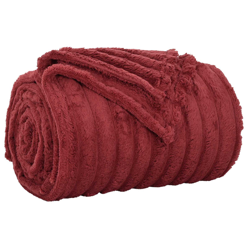 Vidaxl gooi deken bordeaux rood 150 x 130 cm fleece