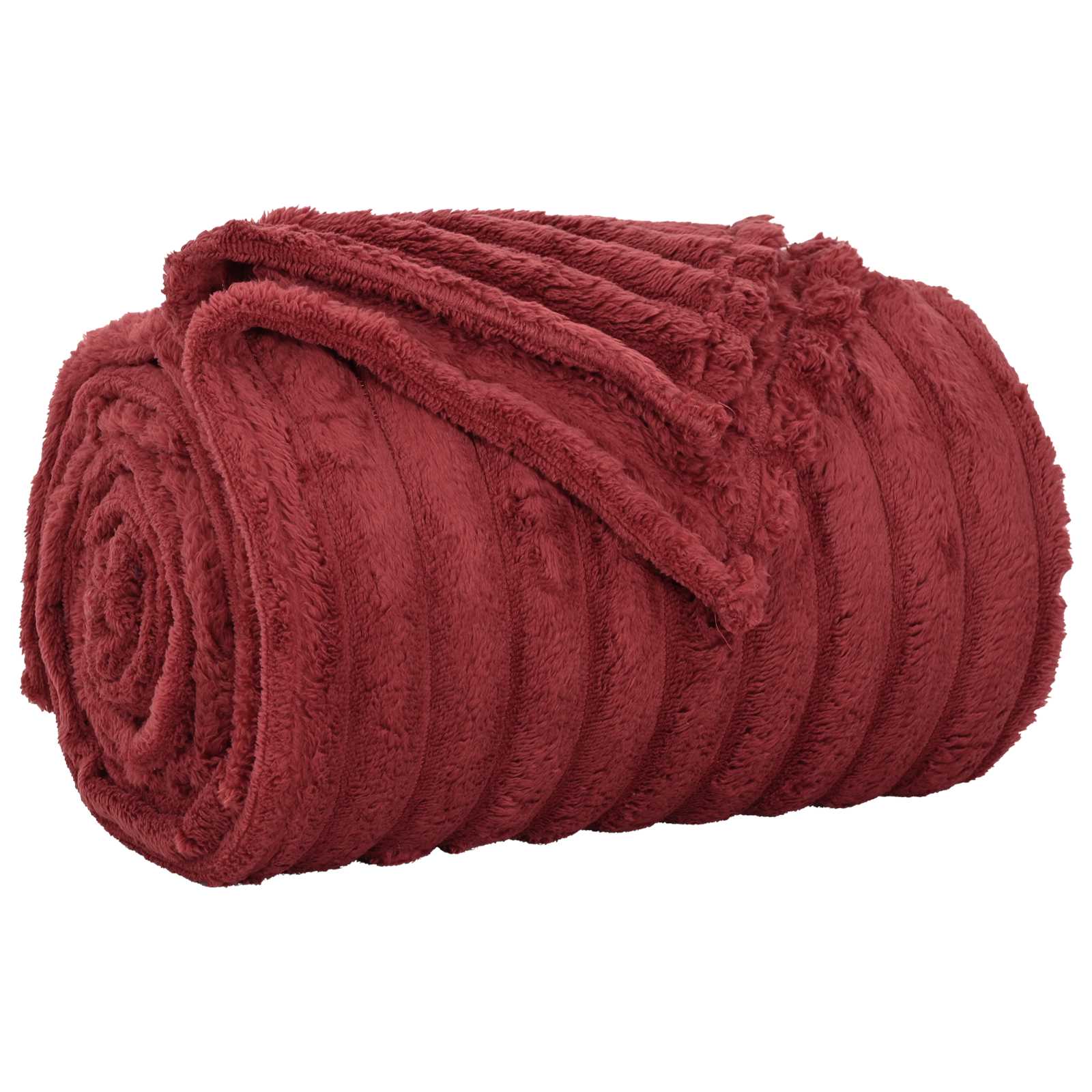 Vidaxl gooi deken bordeaux rood 240 x 220 cm fleece