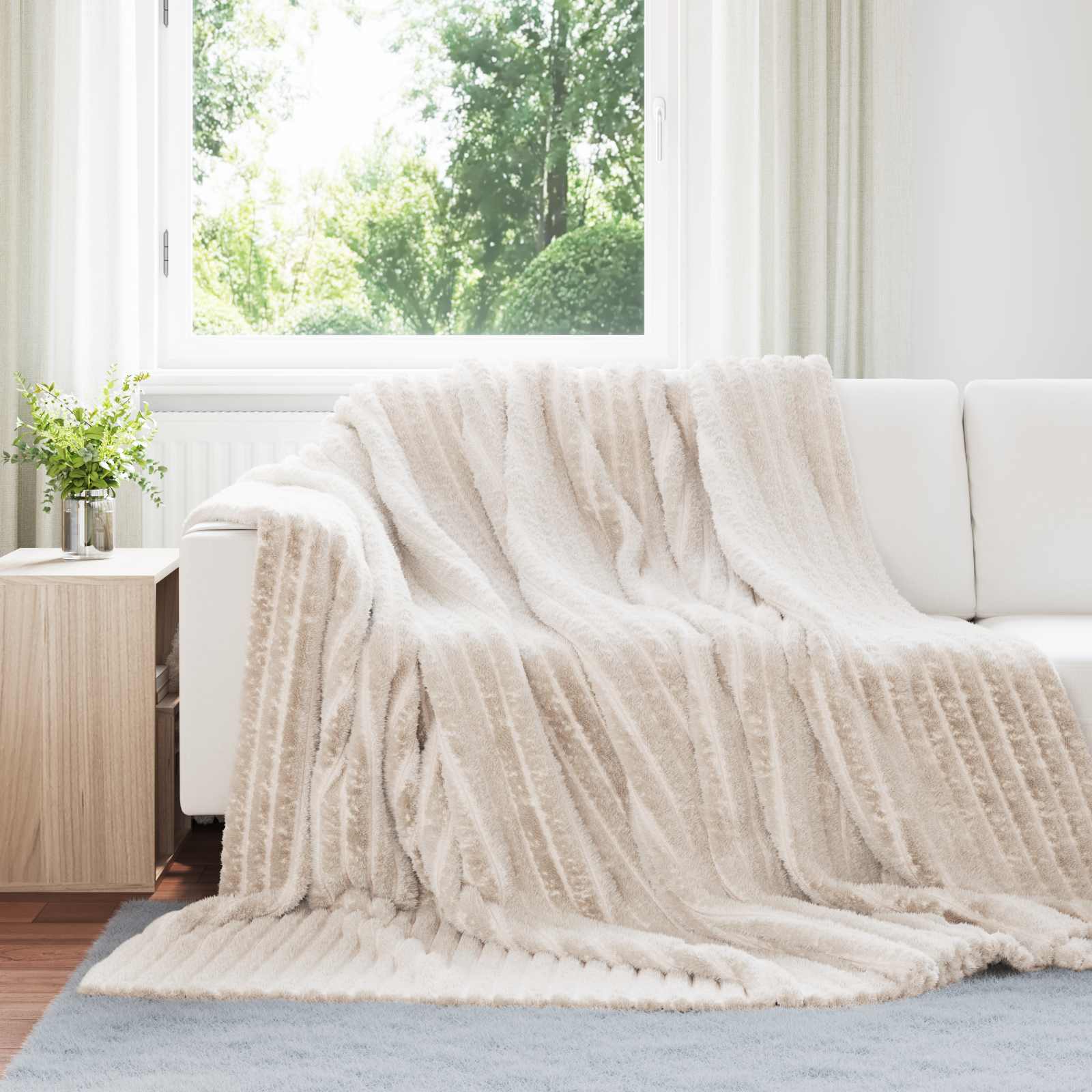 Vidaxl kleden 6 pcs beige 270 x 240 cm fleece