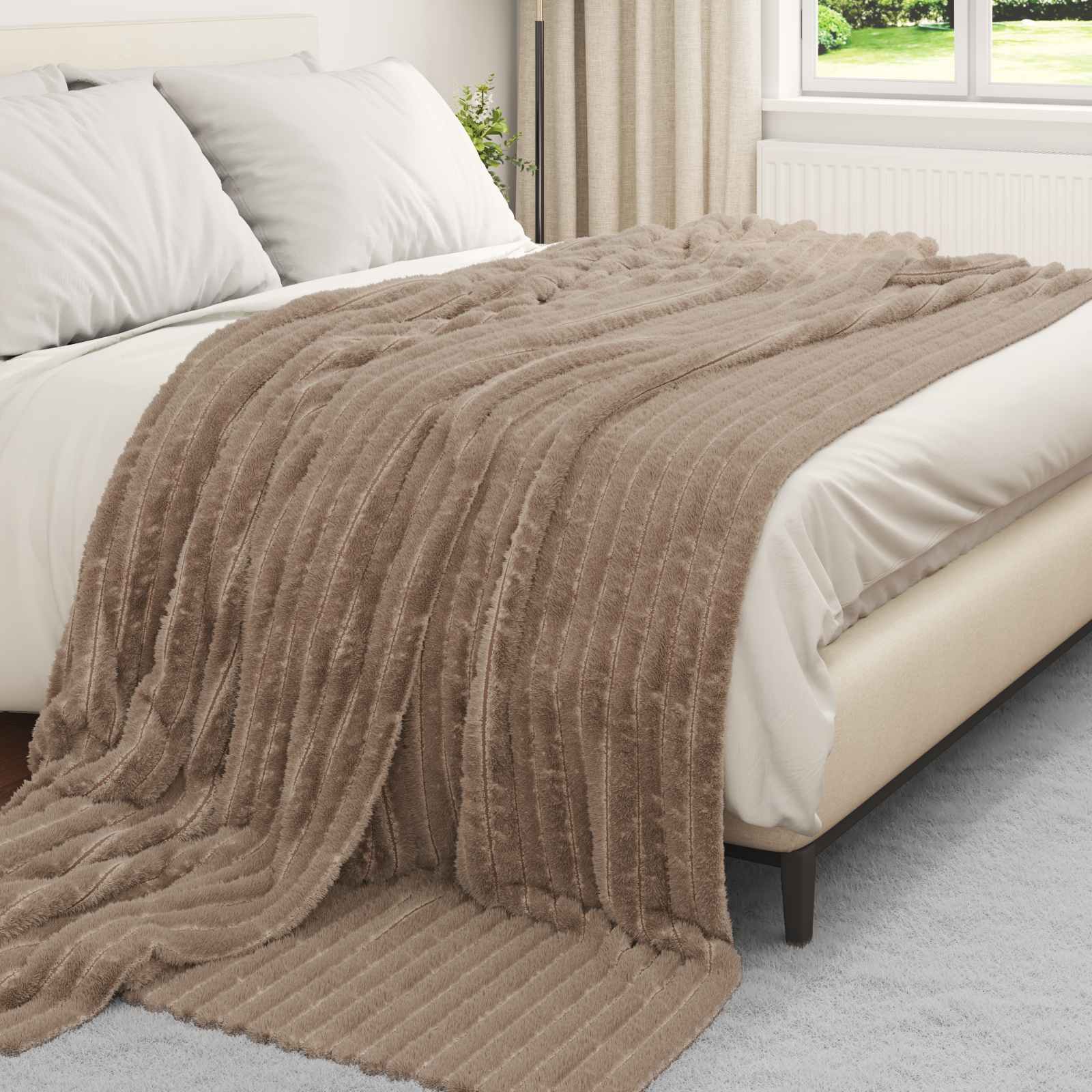 Vidaxl kleden 6 pcs kameel 240 x 220 cm fleece