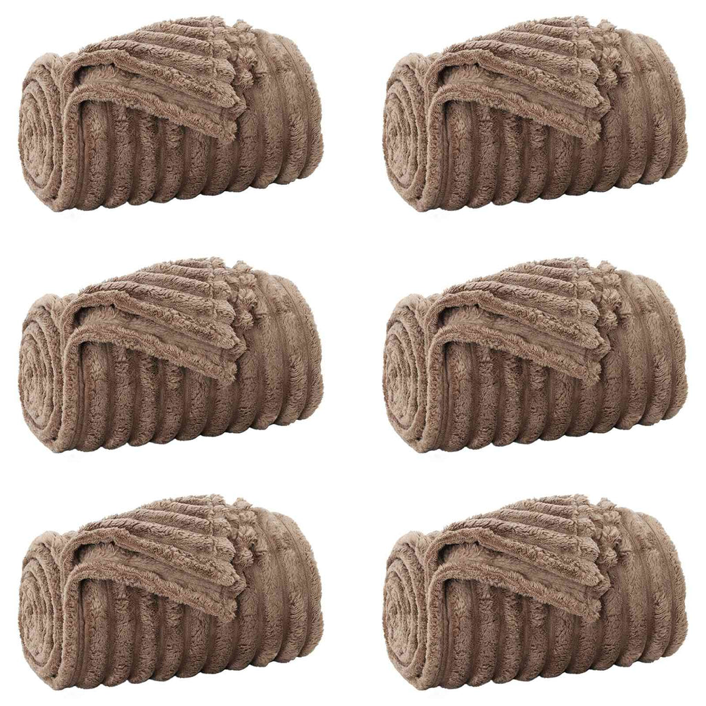 Vidaxl kleden 6 pcs kameel 240 x 220 cm fleece