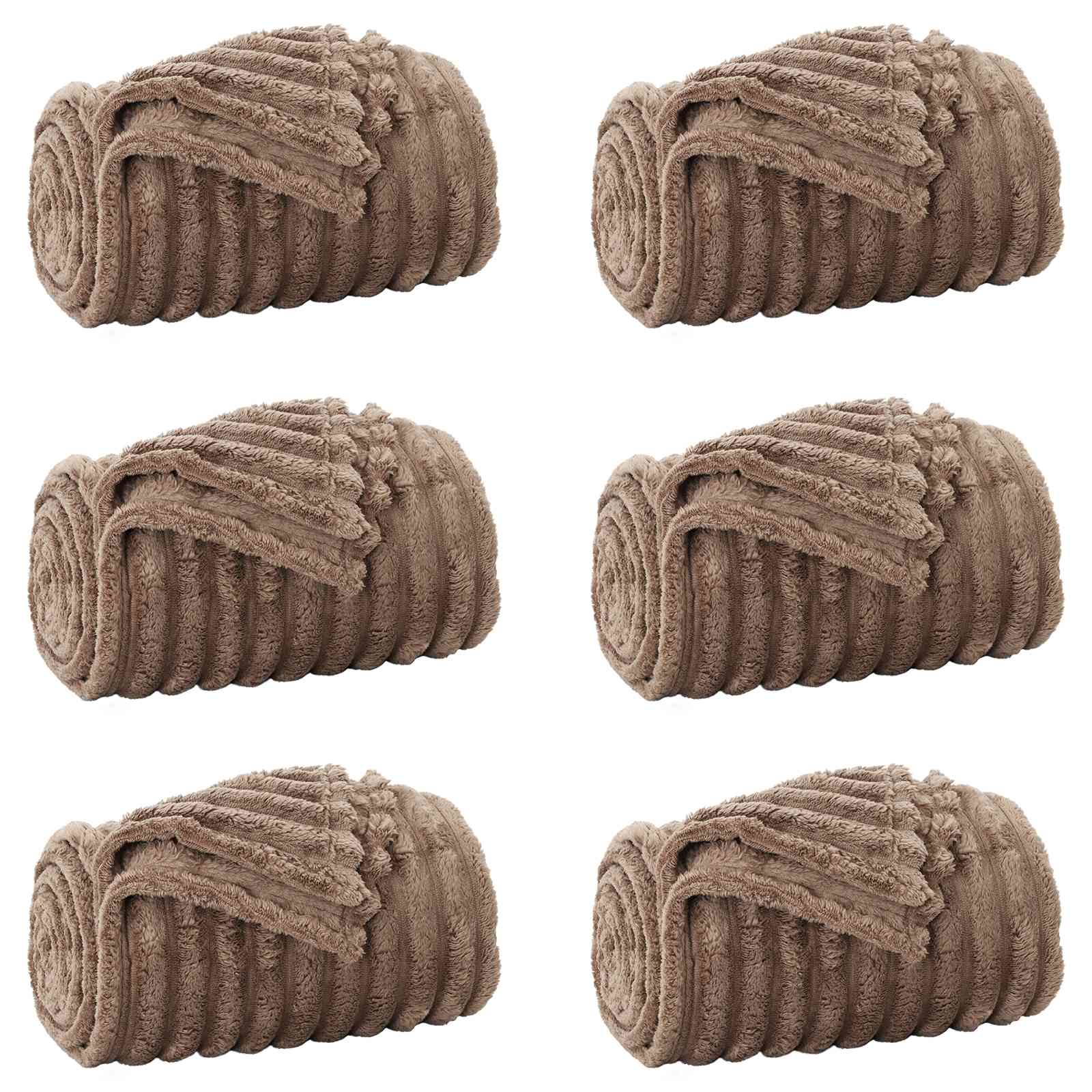 Vidaxl kleden 6 pcs kameel 240 x 220 cm fleece