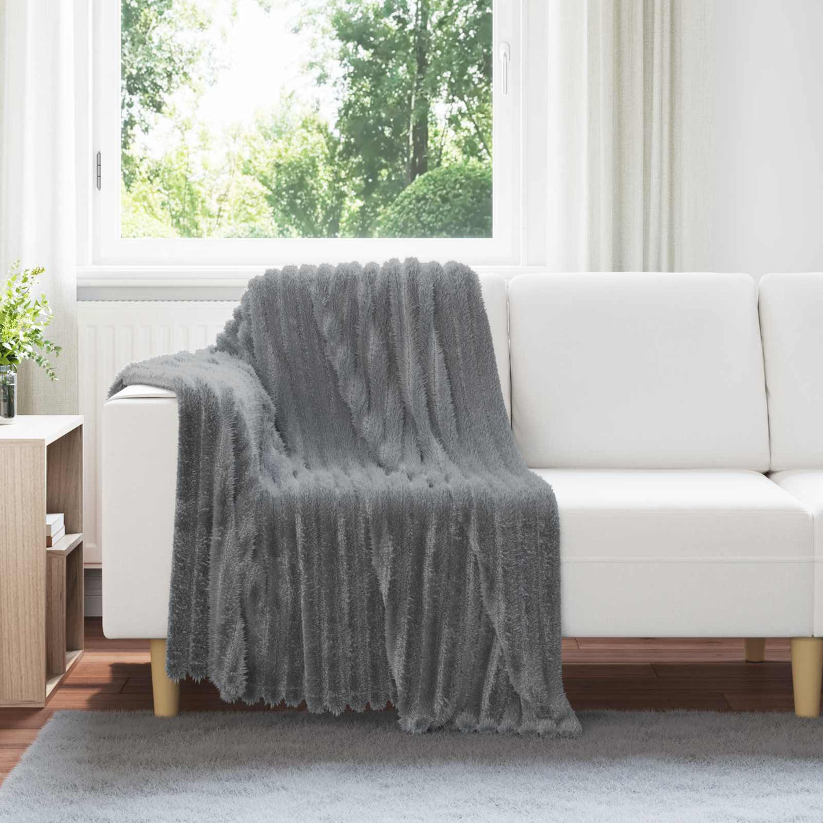 Vidaxl kleden 6 st donkergrijs 150 x 130 cm 2,85 kg fleece