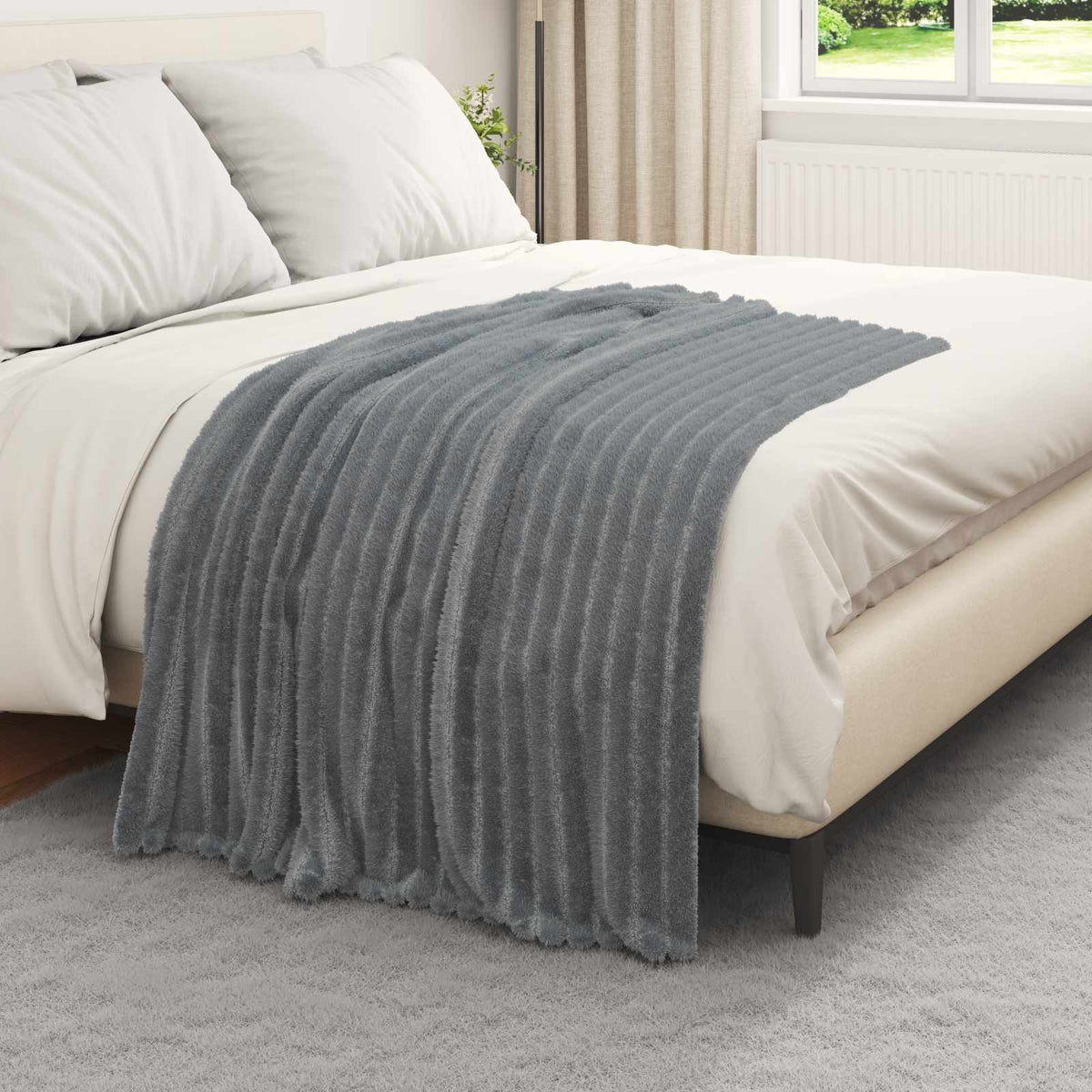 Vidaxl kleden 6 st donkergrijs 150 x 130 cm 2,85 kg fleece