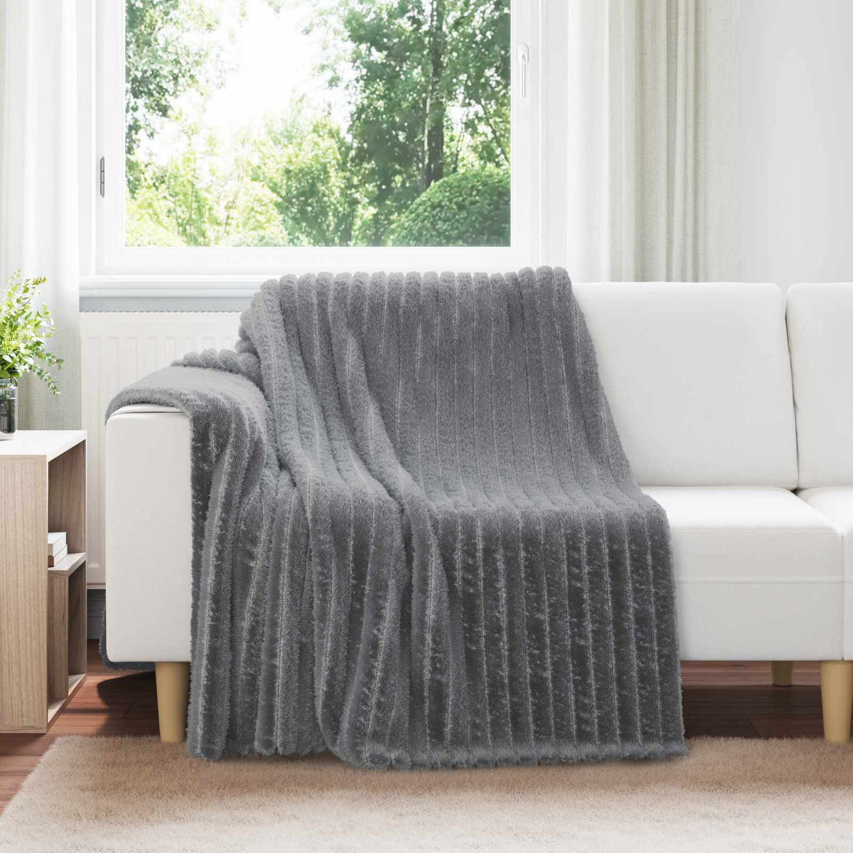 Vidaxl kleden 6 st donkergrijs 200 x 150 cm 4,75 kg fleece