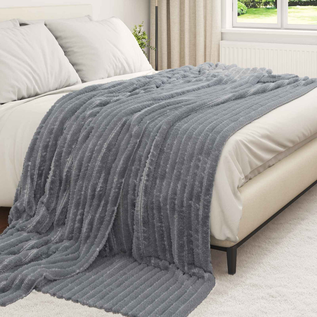 Vidaxl kleden 6 st donkergrijs 270 x 240 cm 8.79 kg fleece