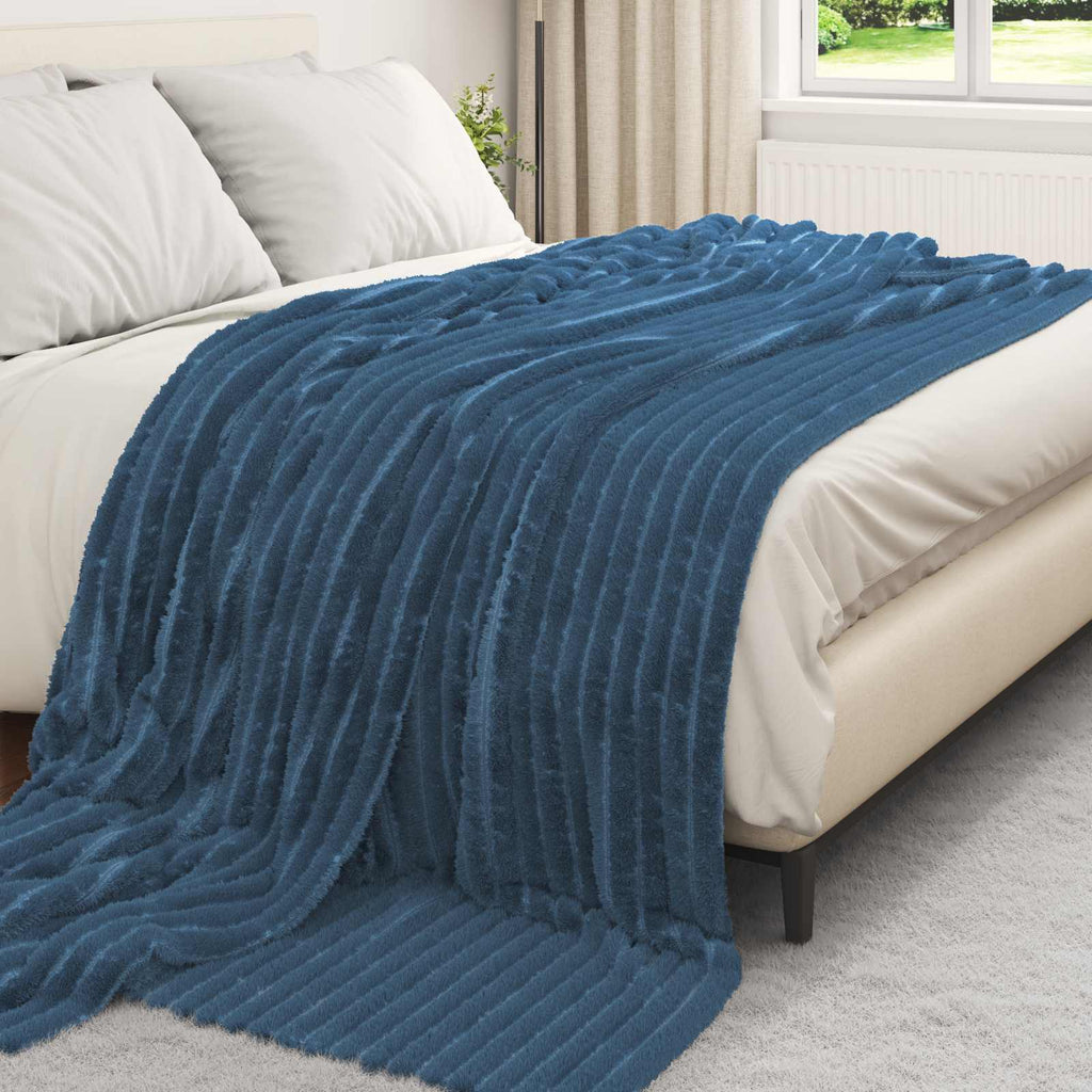 Vidaxl kleden 6 pcs marineblauw 270 x 240 cm fleece