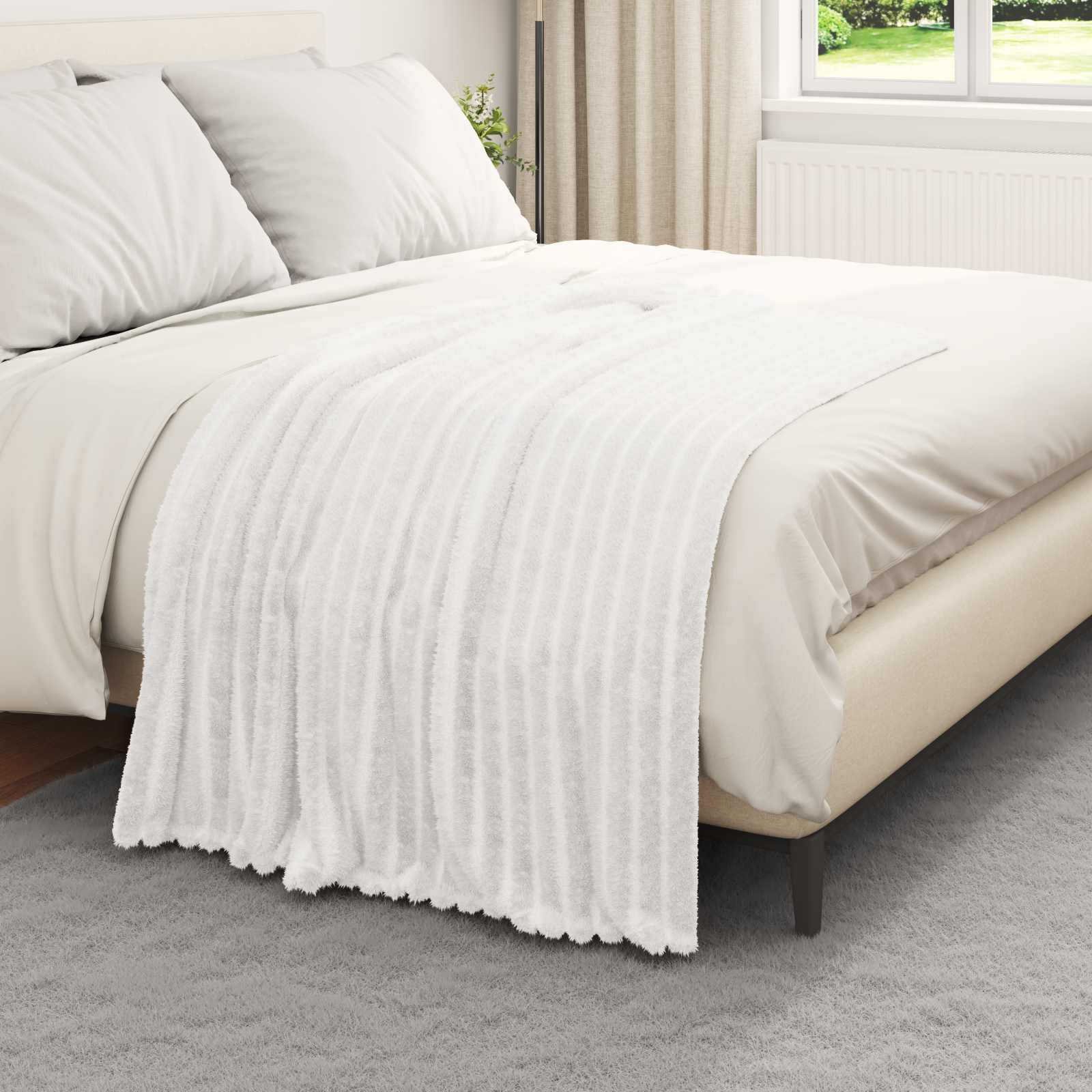 Vidaxl kleden 6 pcs wit 150 x 130 cm fleece