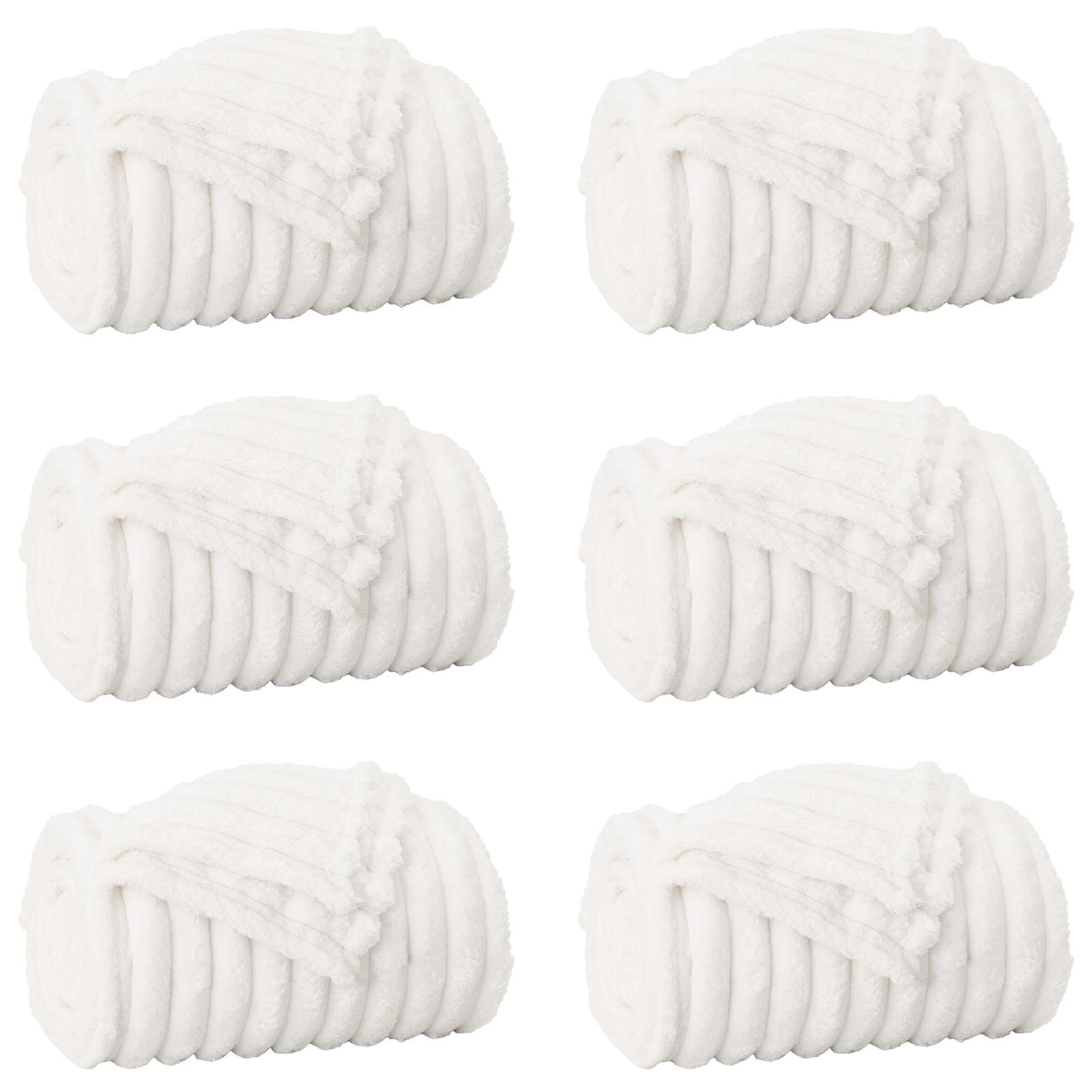 Vidaxl kleden 6 pcs wit 270 x 240 cm fleece