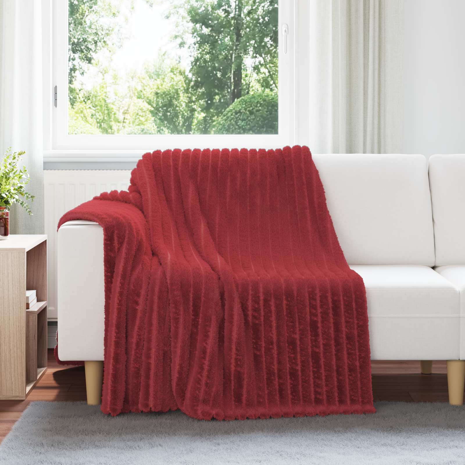 Vidaxl kleden 6 pcs bordeaux rood 200 x 150 cm fleece