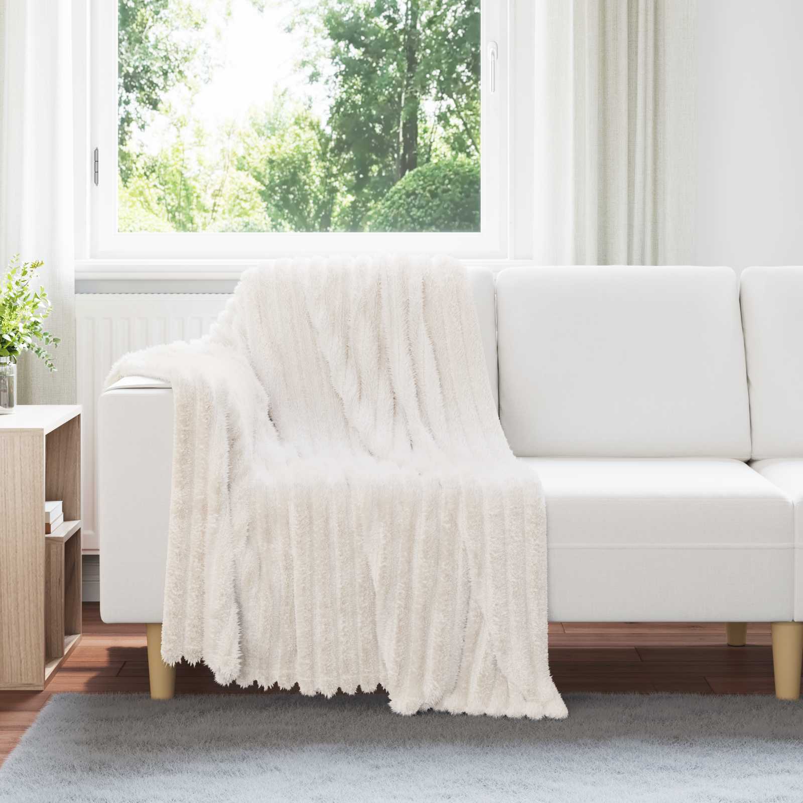 Vidaxl kleden 6 pcs crème 150 x 130 cm fleece