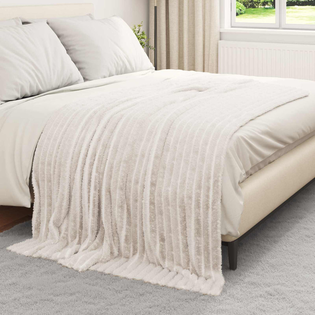 Vidaxl kleden 6 st crèmekleurig 200 x 150 cm 4,75 kg fleece
