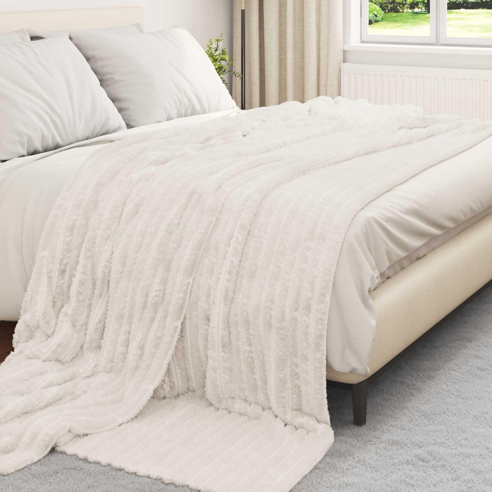 Vidaxl kleden 6 pcs crème 270 x 240 cm fleece