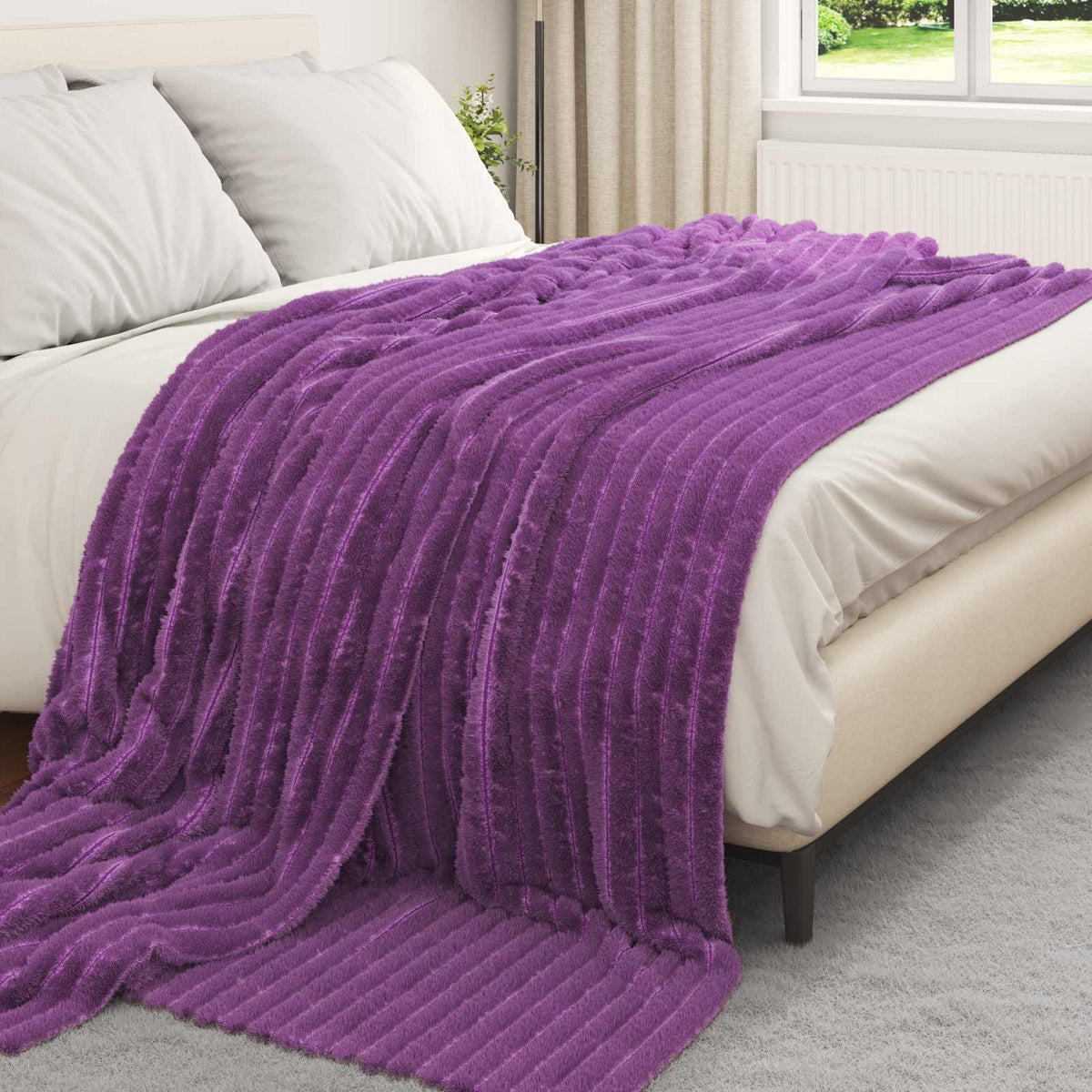 Vidaxl kleden 6 st paars 240 x 220 cm 8,76 kg fleece