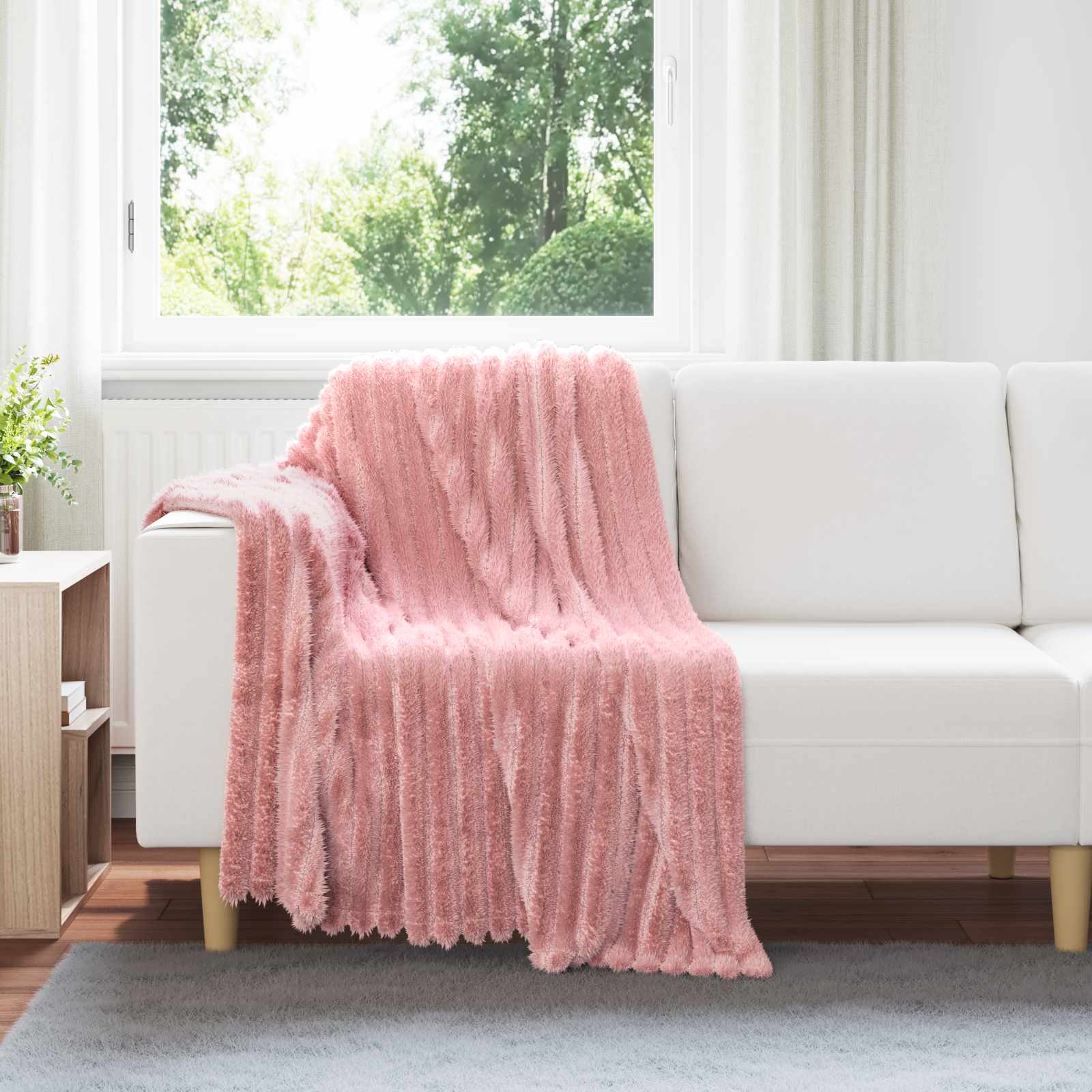 Vidaxl kleden 6 pcs roze 150 x 130 cm fleece