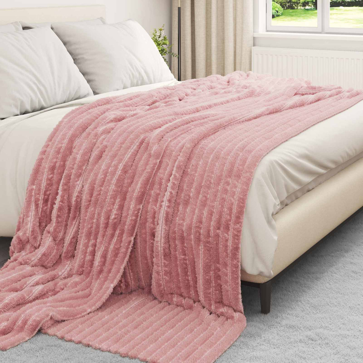 Vidaxl kleden 6 st roze 240 x 220 cm 8,76 kg fleece