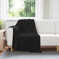 Vidaxl gooi deken zwart 150 x 130 cm fleece