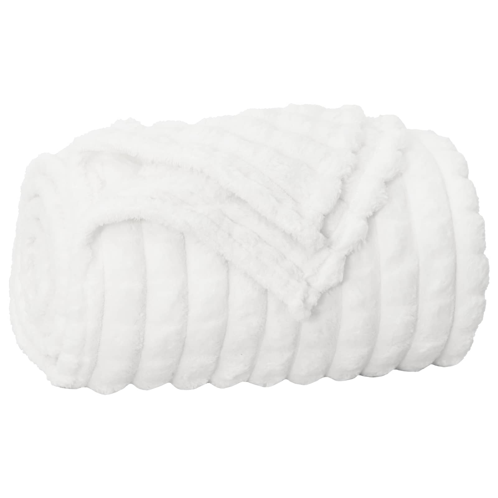 Vidaxl gooi deken wit 150 x 130 cm fleece