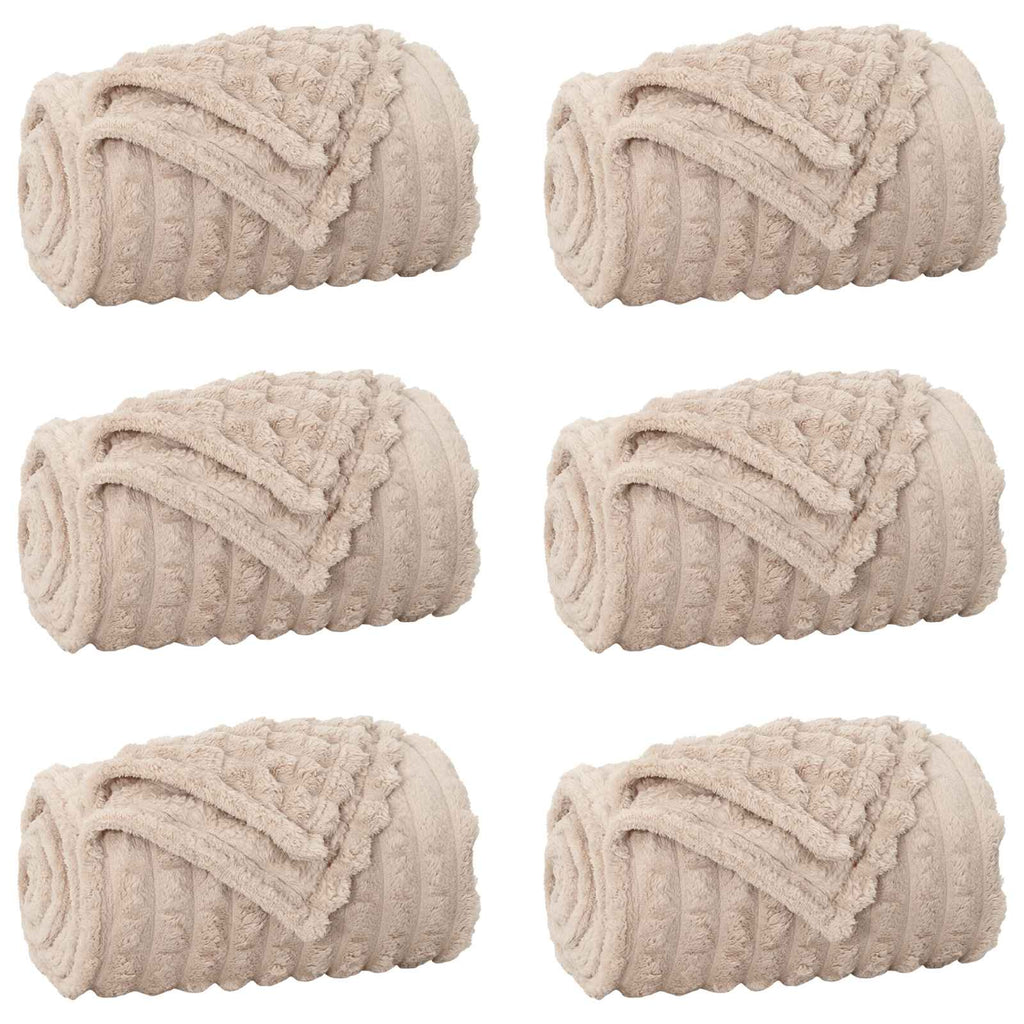 Vidaxl kleden 6 pcs beige 270 x 240 cm fleece