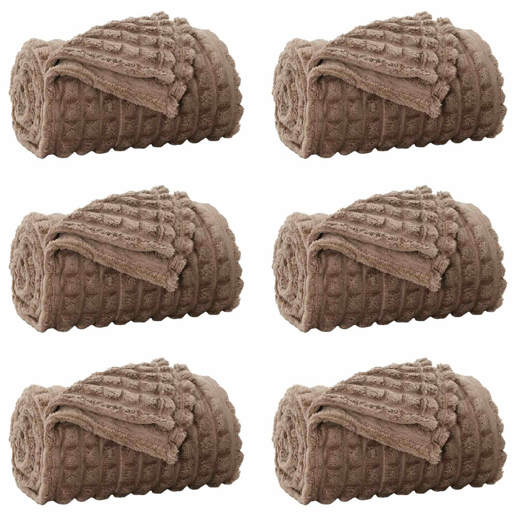 Vidaxl kleden 6 pcs kameel 150 x 130 cm fleece