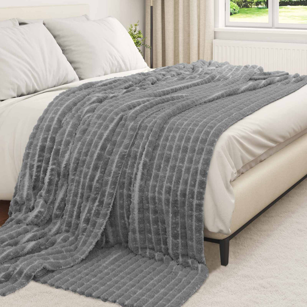 Vidaxl kleden 6 pcs donkergrijs 240 x 220 cm fleece