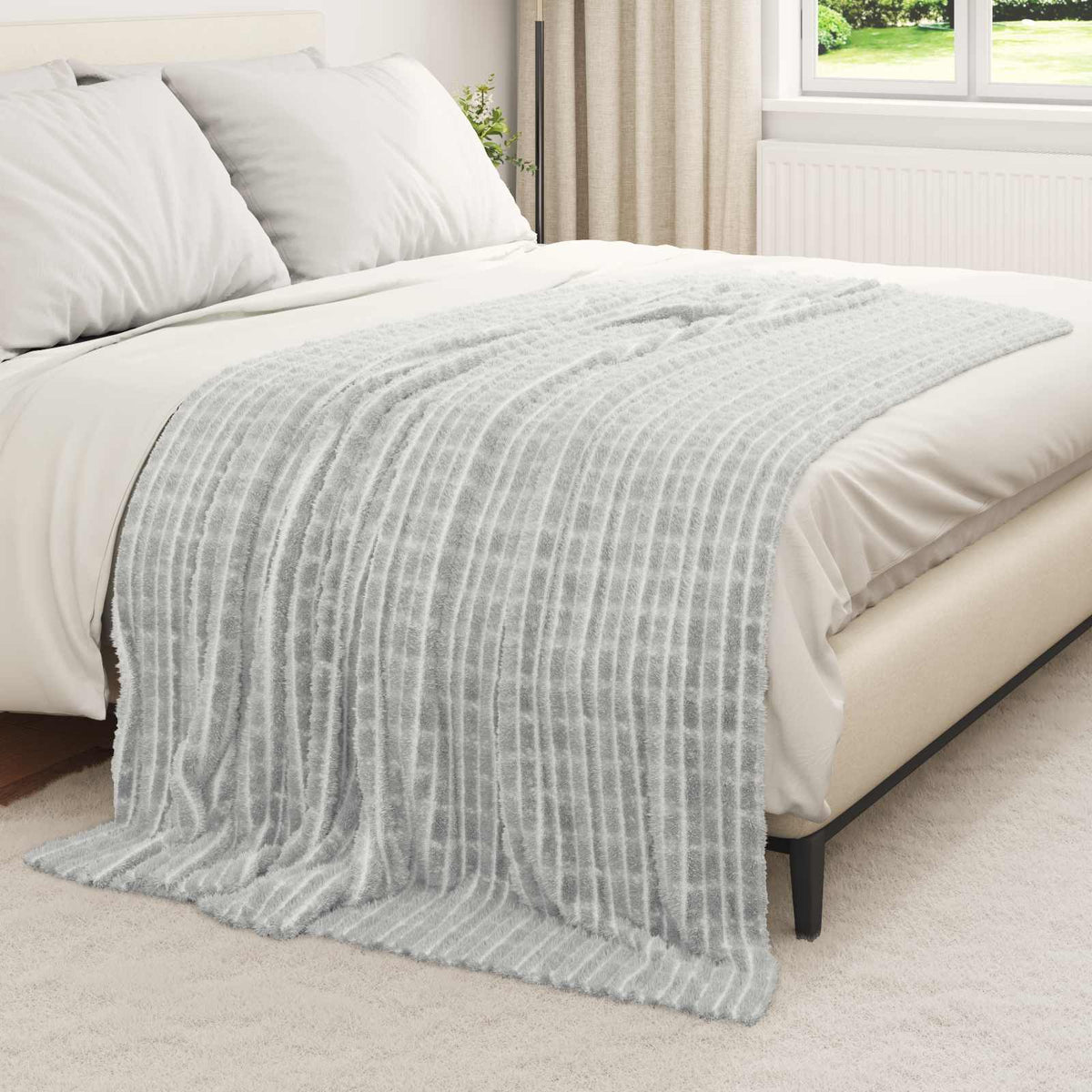 Vidaxl kleden 6 st grijs 200 x 150 cm 4,5 kg fleece