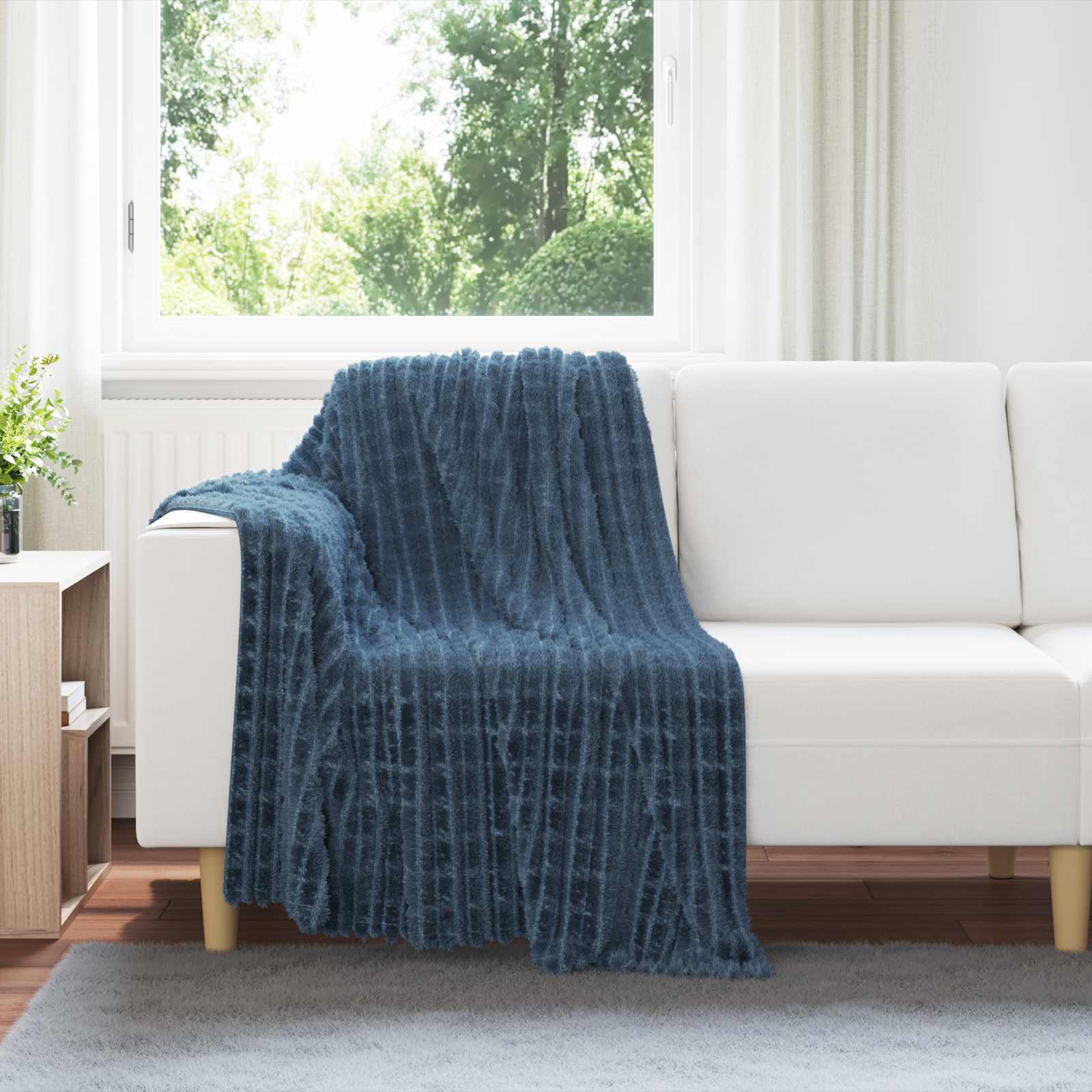 Vidaxl kleden 6 pcs marineblauw 150 x 130 cm fleece