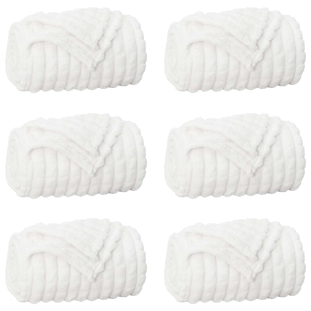 Vidaxl kleden 6 pcs wit 240 x 220 cm fleece