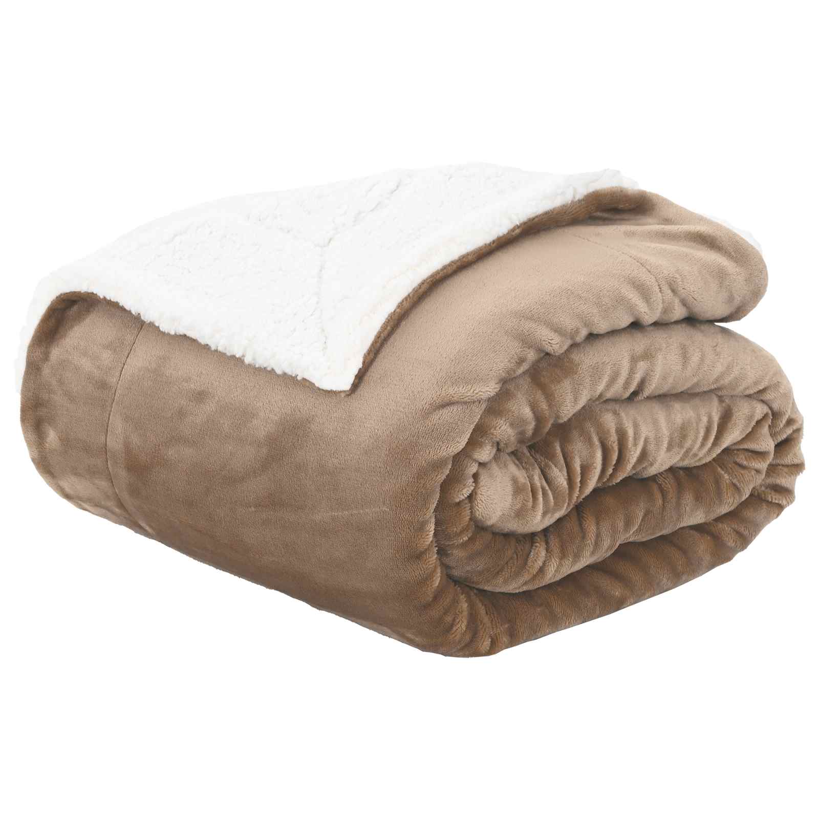 Vidaxl gooi deken kameel 240 x 270 cm fleece