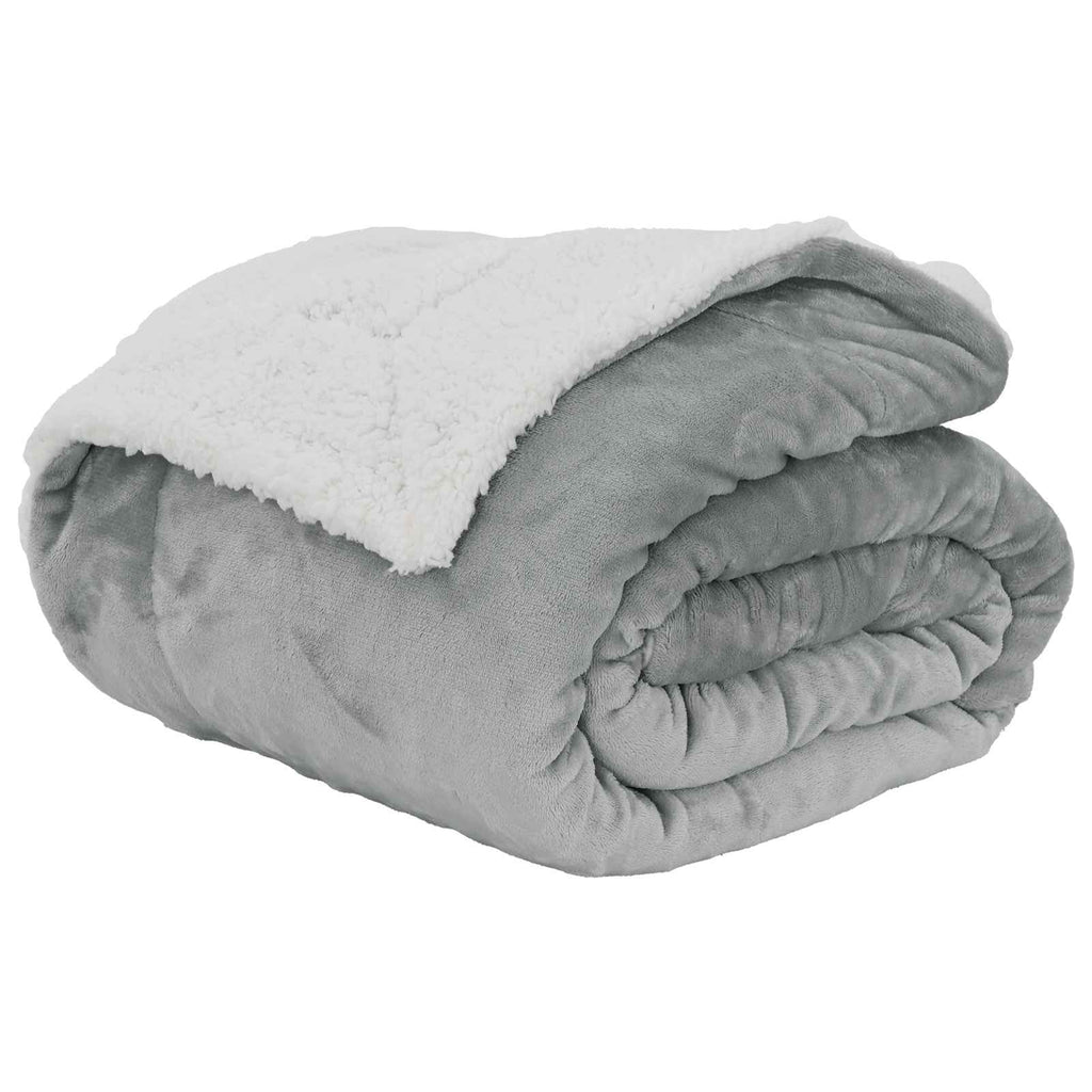 Vidaxl gooi deken grijs 130 x 150 cm fleece