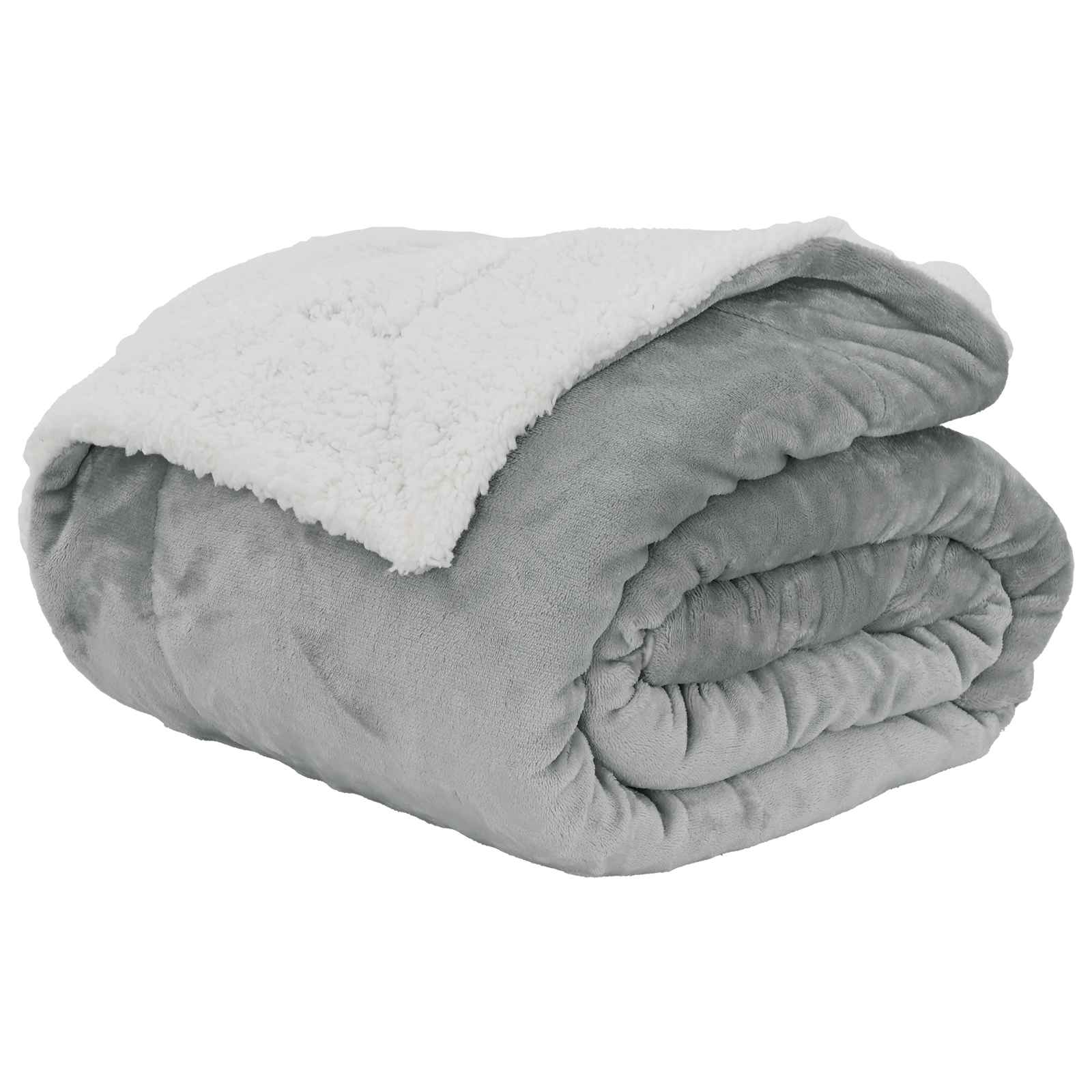 Vidaxl gooi deken grijs 150 x 200 cm fleece