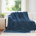 Vidaxl plaid marineblauw 220 x 240 cm 2.67 kg fleece