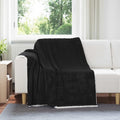 Vidaxl gooi deken zwart 150 x 200 cm fleece