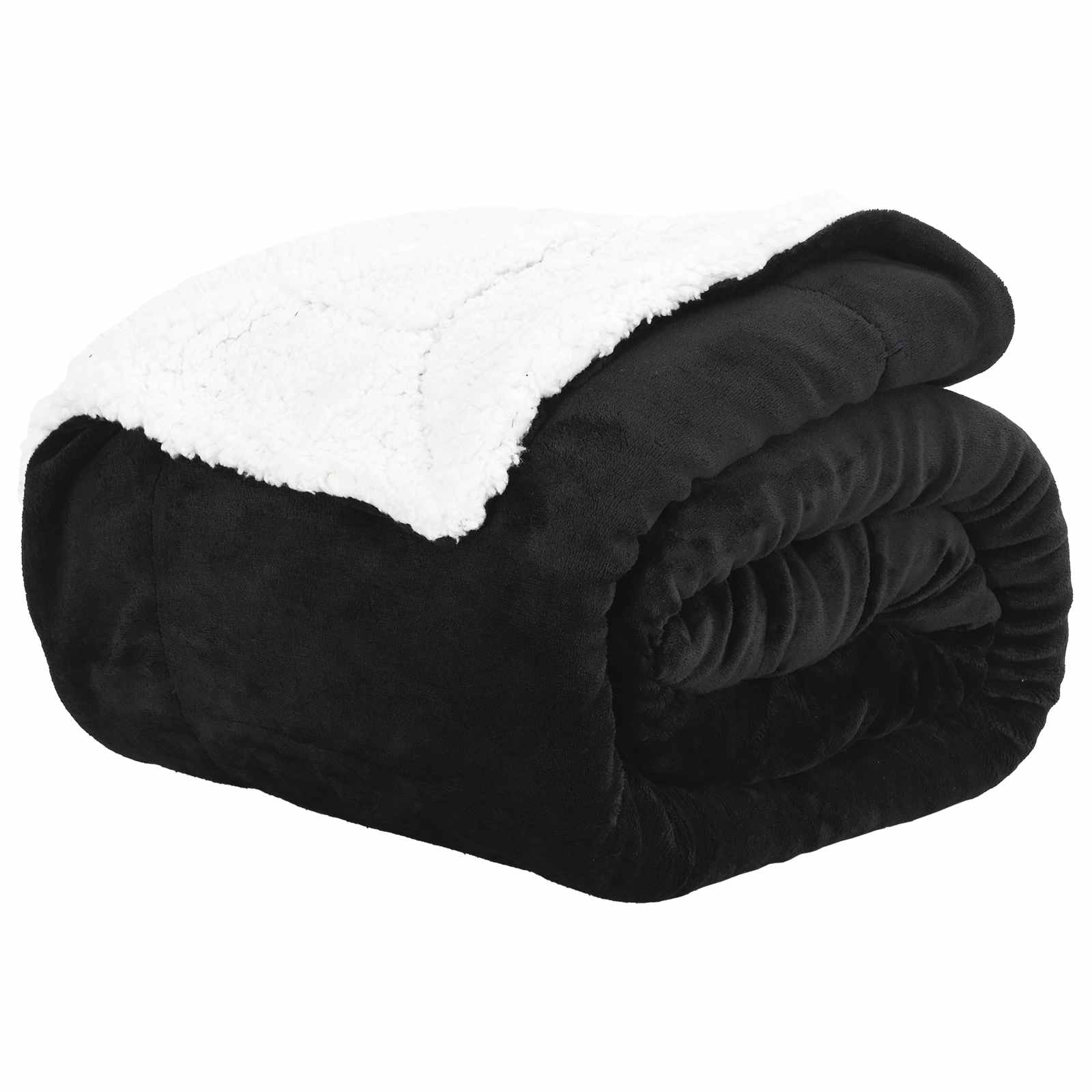 Vidaxl gooi deken zwart 240 x 270 cm fleece