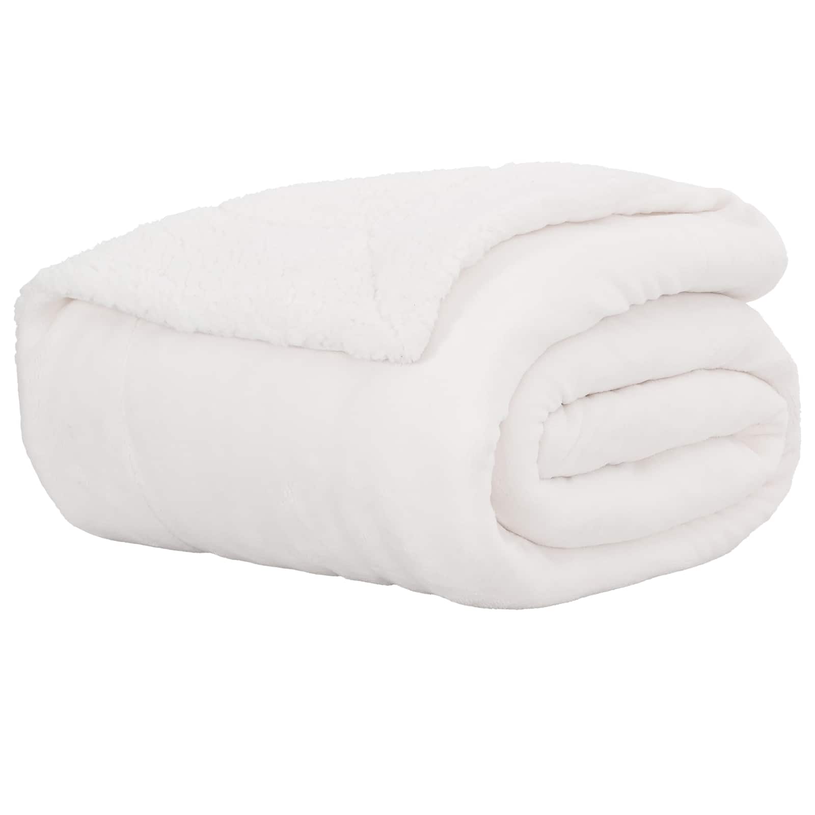 Vidaxl gooi deken wit 130 x 150 cm fleece