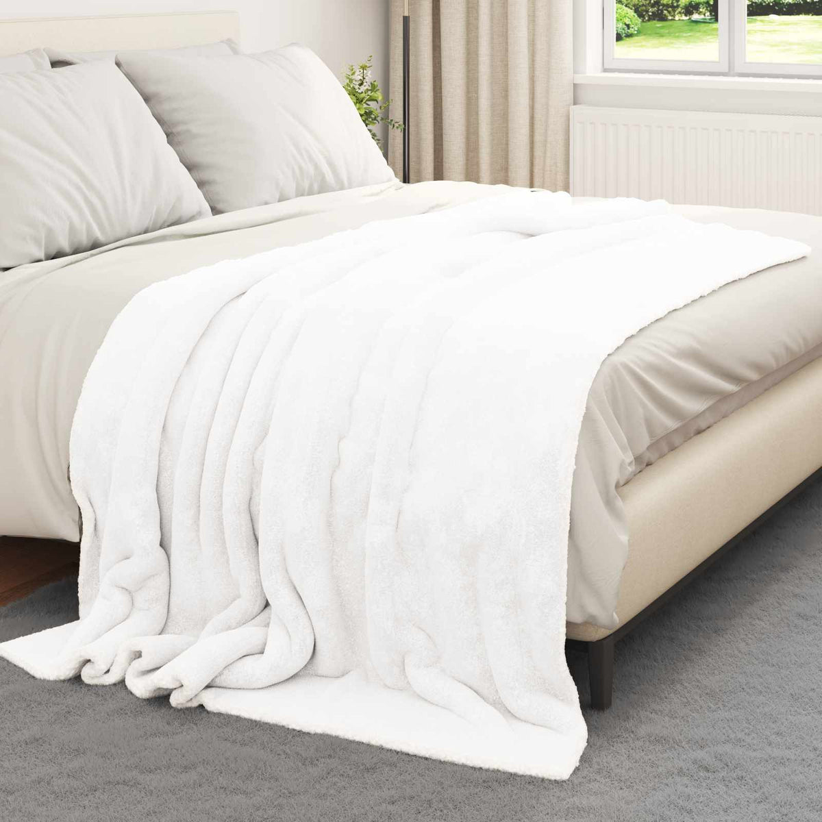 Vidaxl plaid wit 200 x 150 cm 1,64 kg fleece