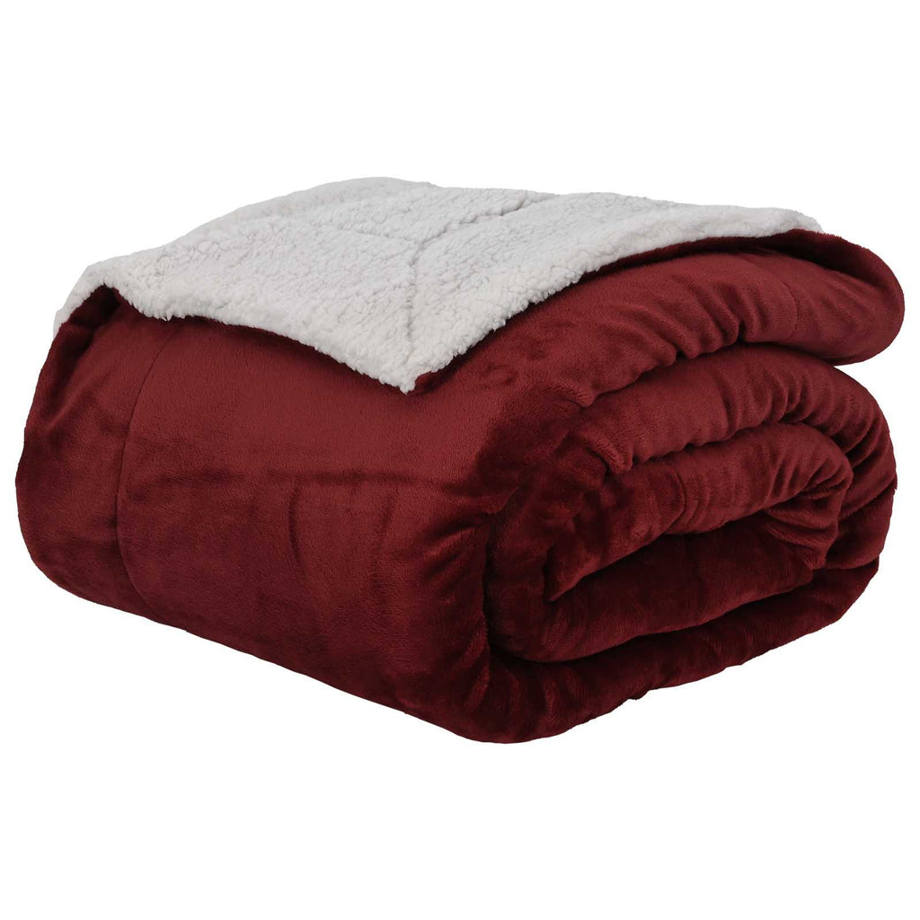 Vidaxl gooi deken bordeaux rood 150 x 200 cm fleece