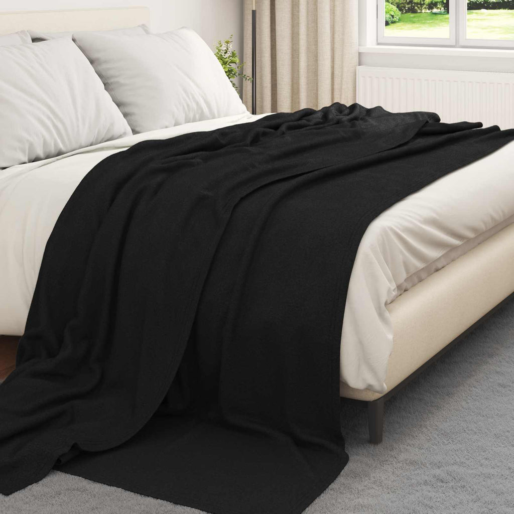 Vidaxl plaid zwart 240 x 220 cm 0.74 kg fleece