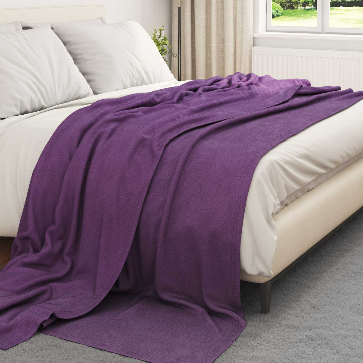 Vidaxl plaid paars 270 x 240 cm 0.91 kg fleece