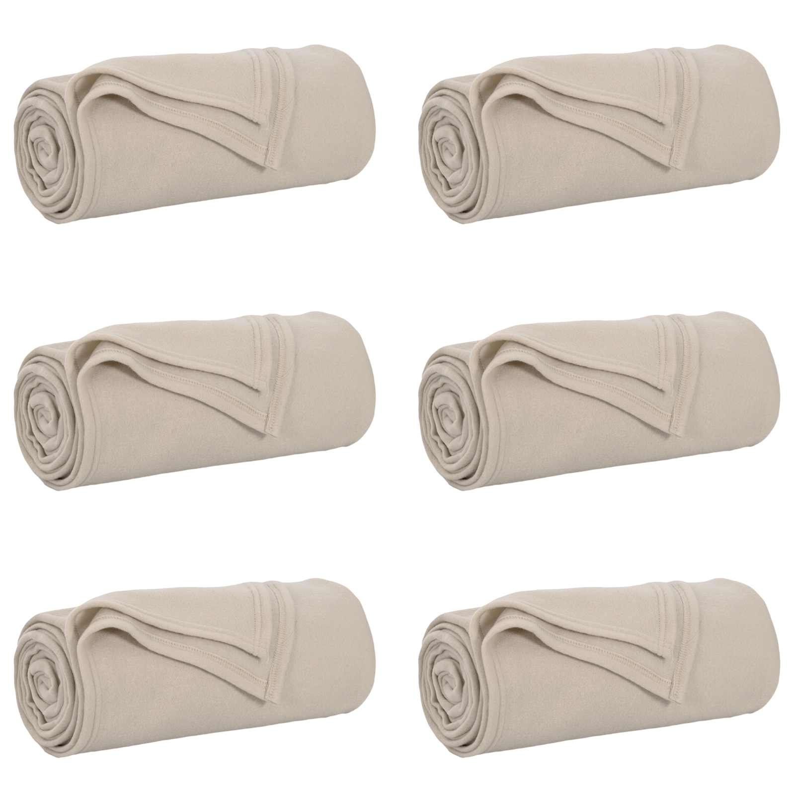 Vidaxl kleden 6 pcs beige 200 x 150 cm fleece