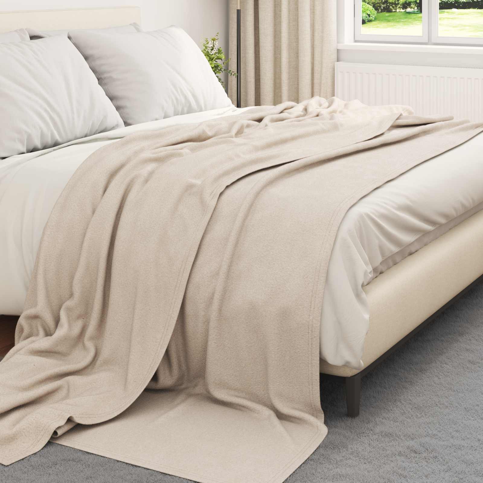 Vidaxl kleden 6 pcs beige 240 x 220 cm fleece