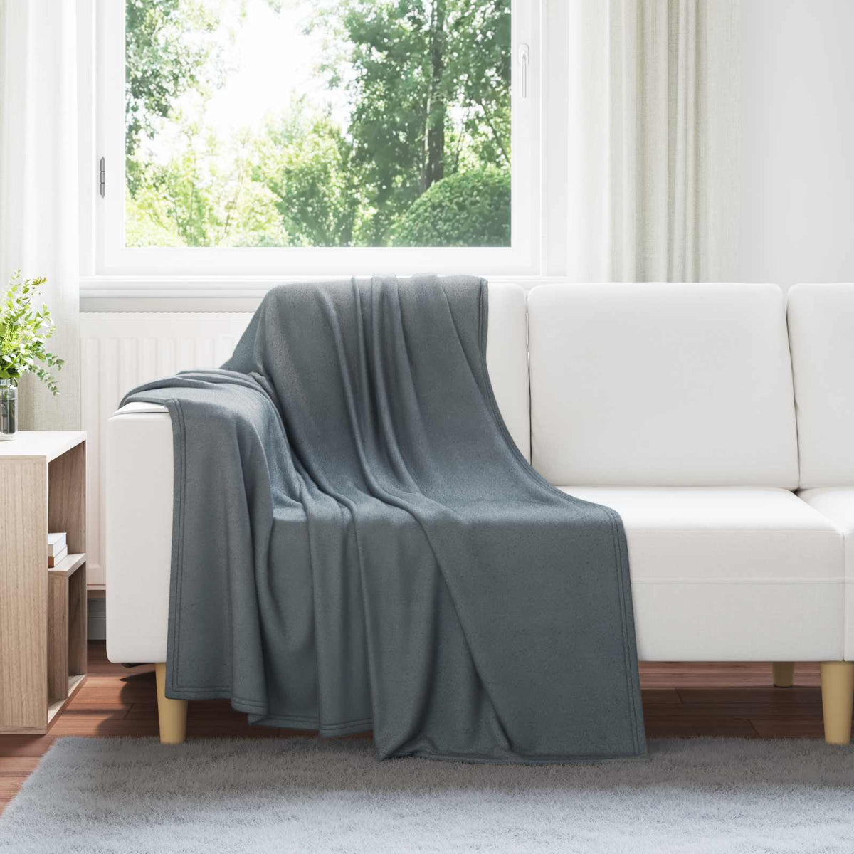 Vidaxl kleden 6 st donkergrijs 170 x 130 cm 1.86 kg fleece