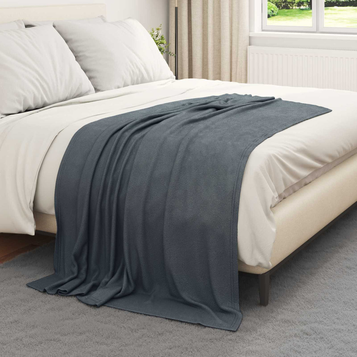 Vidaxl kleden 6 st donkergrijs 170 x 130 cm 1.86 kg fleece